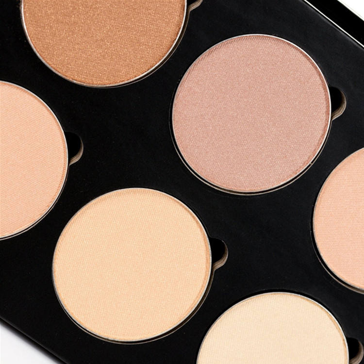 Professional Quality Powder Highlighter Makeup Palette 6 Shades Glow Kit