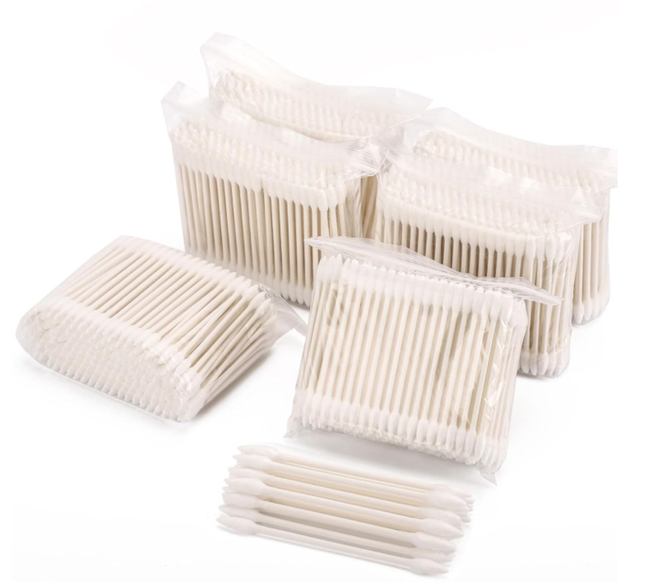 1200 Count 3" Pointed Double Precision Tip Cotton Buds Cotton Swabs for Makeup