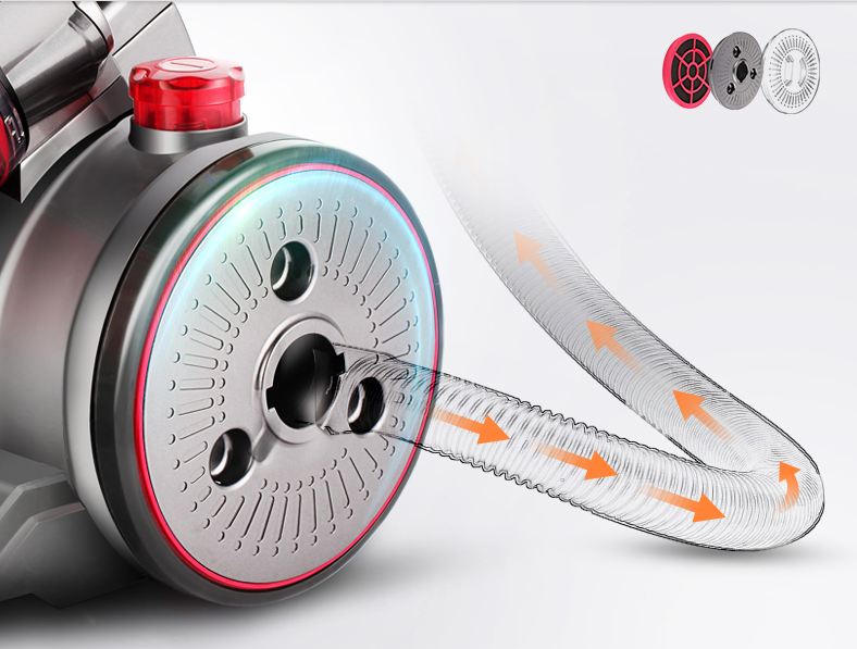 High-Performance Multi-Cyclone Vacuum Cleaner with Dual Blower Function