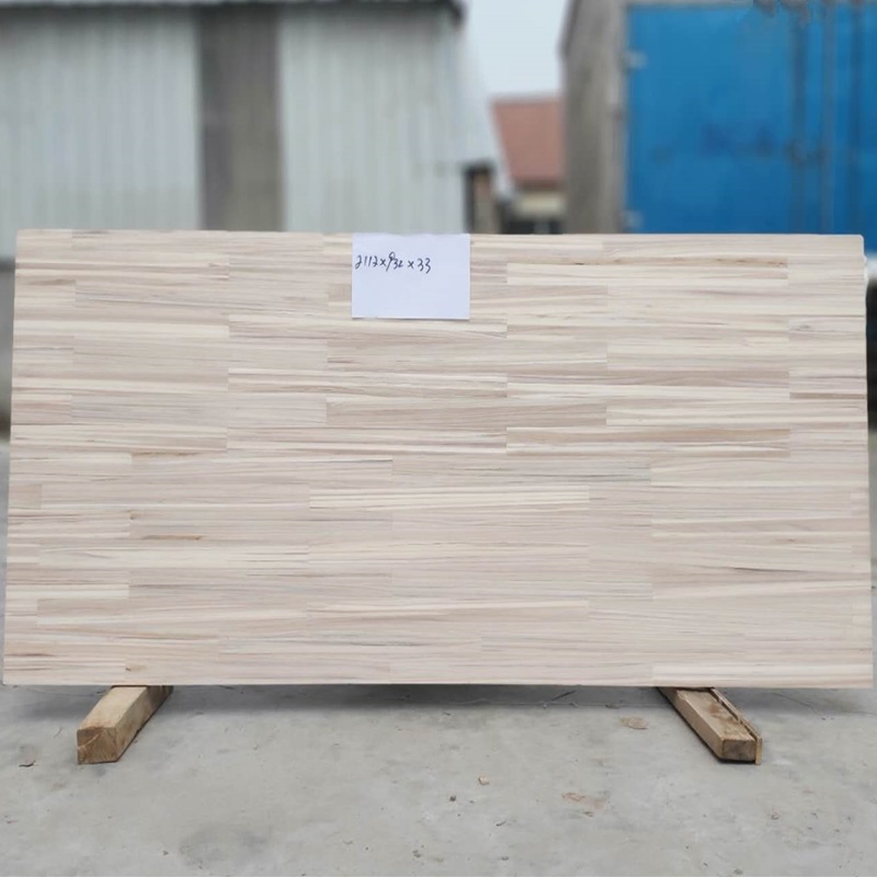 280-300 Kgs/M3 Density Paulownia Finger Joint Boards for Coffins and Ski Boards