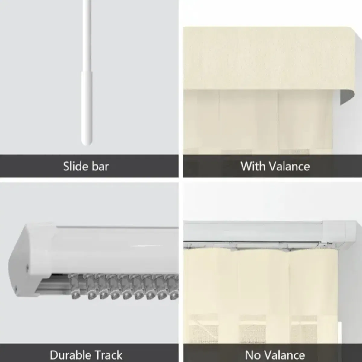 New design Durable Aluminum Track UV Protection Manual Vertical Blind for Windows