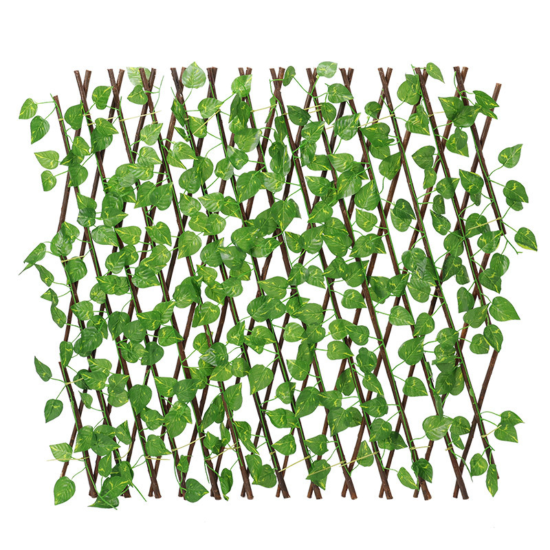 Garden Home Decoration Garden Trellis Outdoor Plant Telescopic Fence Artificial Leaf Fence