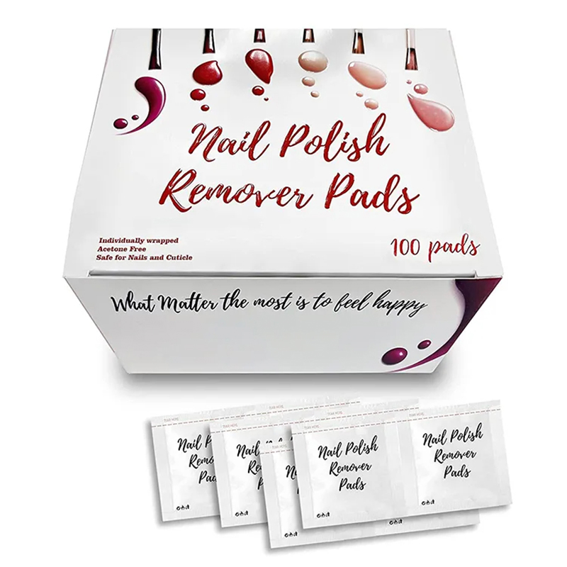 OEM Individually Wrapped Nail Polish Remover Packaging Wipes Nail Art Tools Nail Polish Remover Wipes