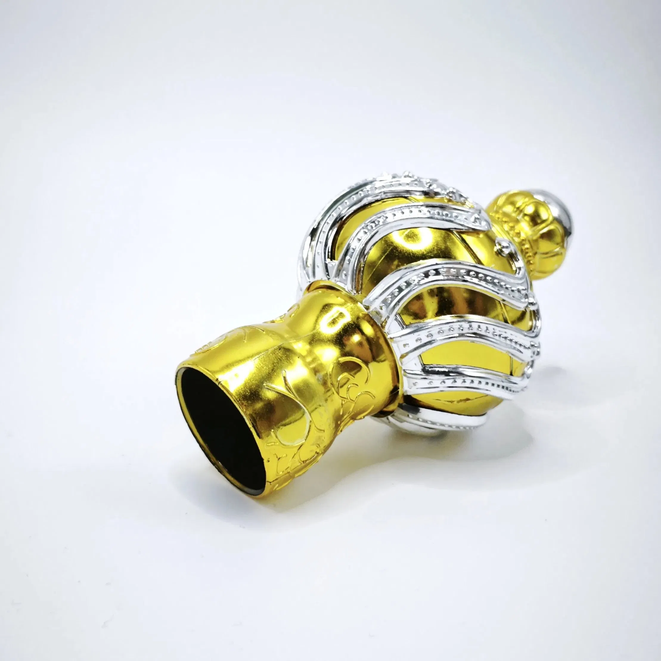 Art Head Roman Pole Fittings with Gold Silver Plated Plastic Ornaments