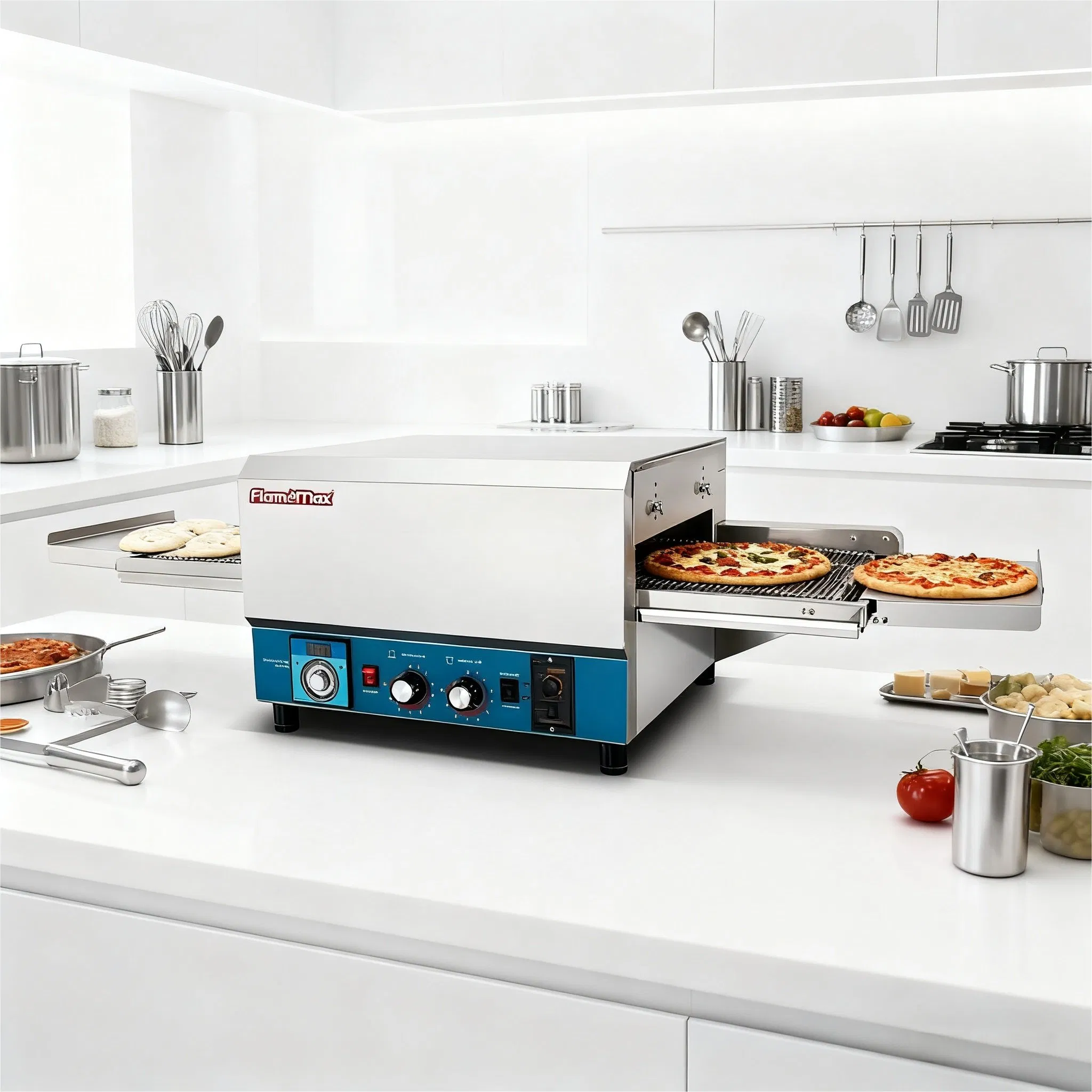 High-Performance Gas Conveyor Pizza Oven for Catering and Bakery Equipment