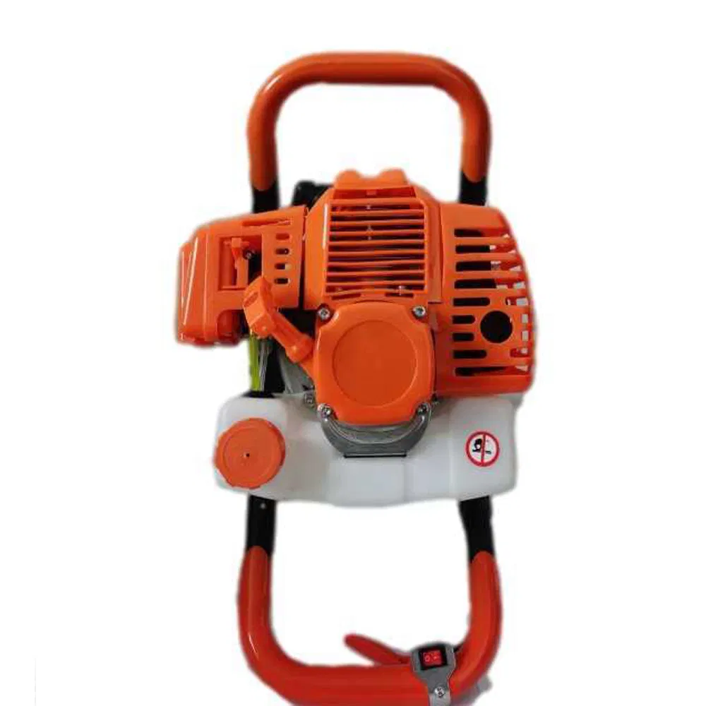 2 Stroke 52cc Gasoline Petrol One Man/Two Man Operate Handheld Handpush Auger Drill Ground Driller with 44-5 Engine with Brake System Quick Stop