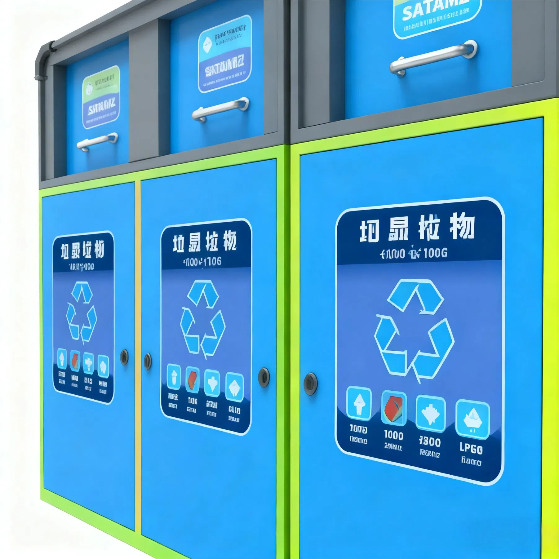 Уличная урна для раздельного сбора пластика и стекла