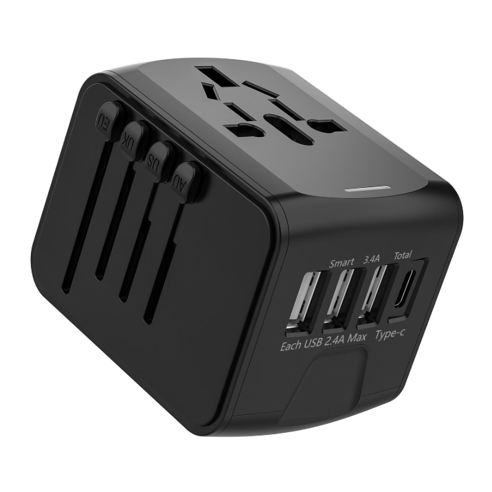 Универсальный дорожный адаптер с USB Type-C и подставкой