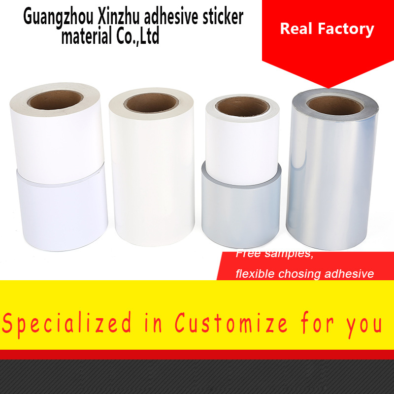 Factory Manufacture PP Pet PVC Self Adhesive Sticker Paper PVC Label Sticker Roll Wholesale