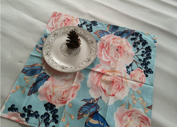 Custom Digital Printed Square Tea Towel Napkin Used for Table and Kitchen