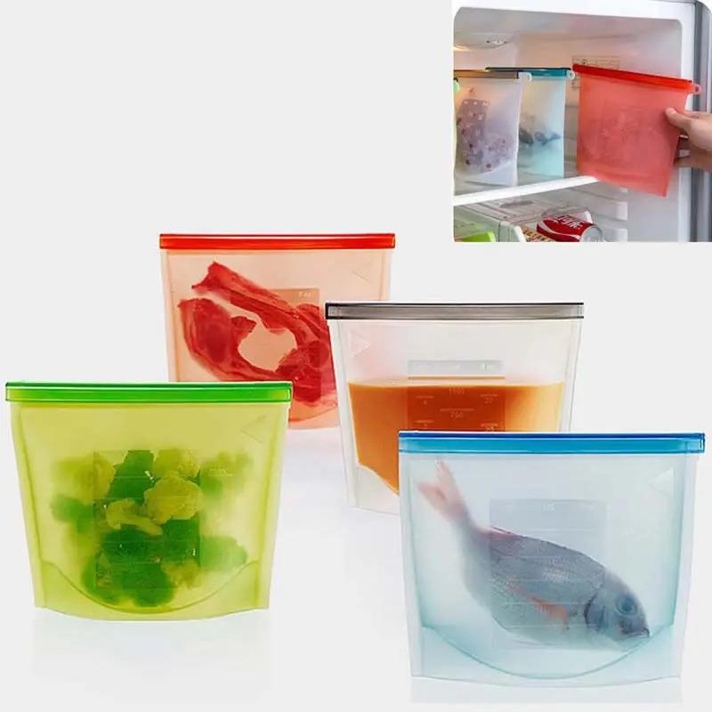 Food Grade BPA Free Seal Reusable Silicone Storage Bag
