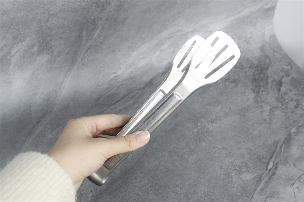 Korean Japan BBQ Multifunctional 304 Stainless Steel Portable Picnic Camping Tableware Food Tong