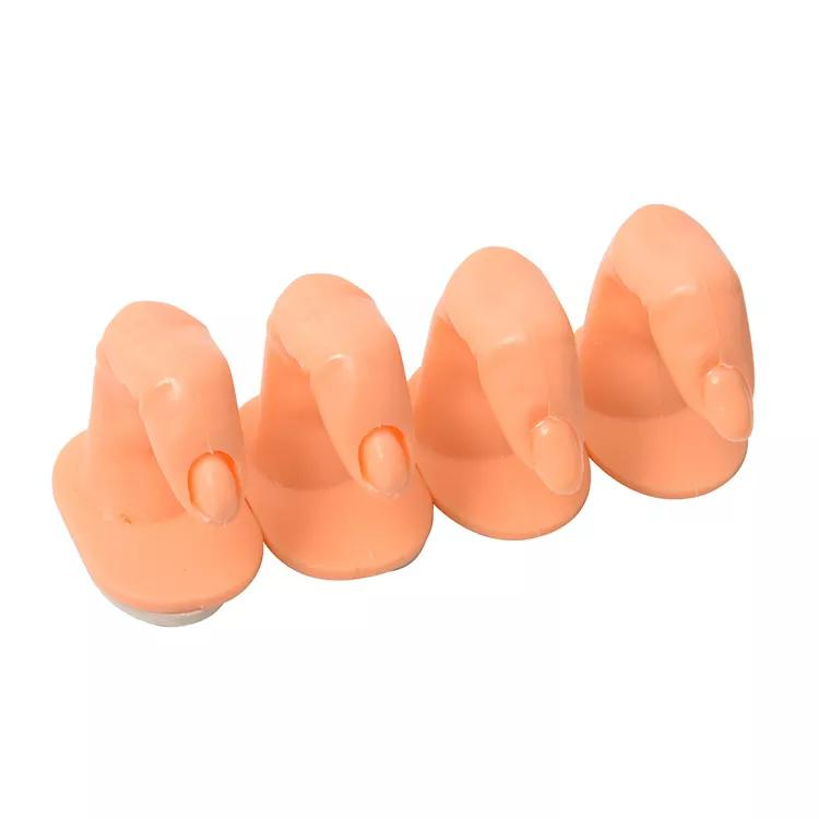 Wholesale Nail Art Training Practice Display Finger Model Faker Artificial Practice Fingers with Bottom Sticker