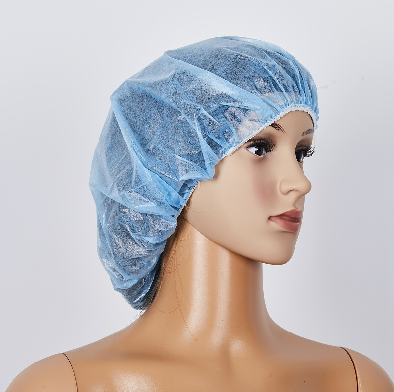 Green PP Material Disposable Hair Mask Hat