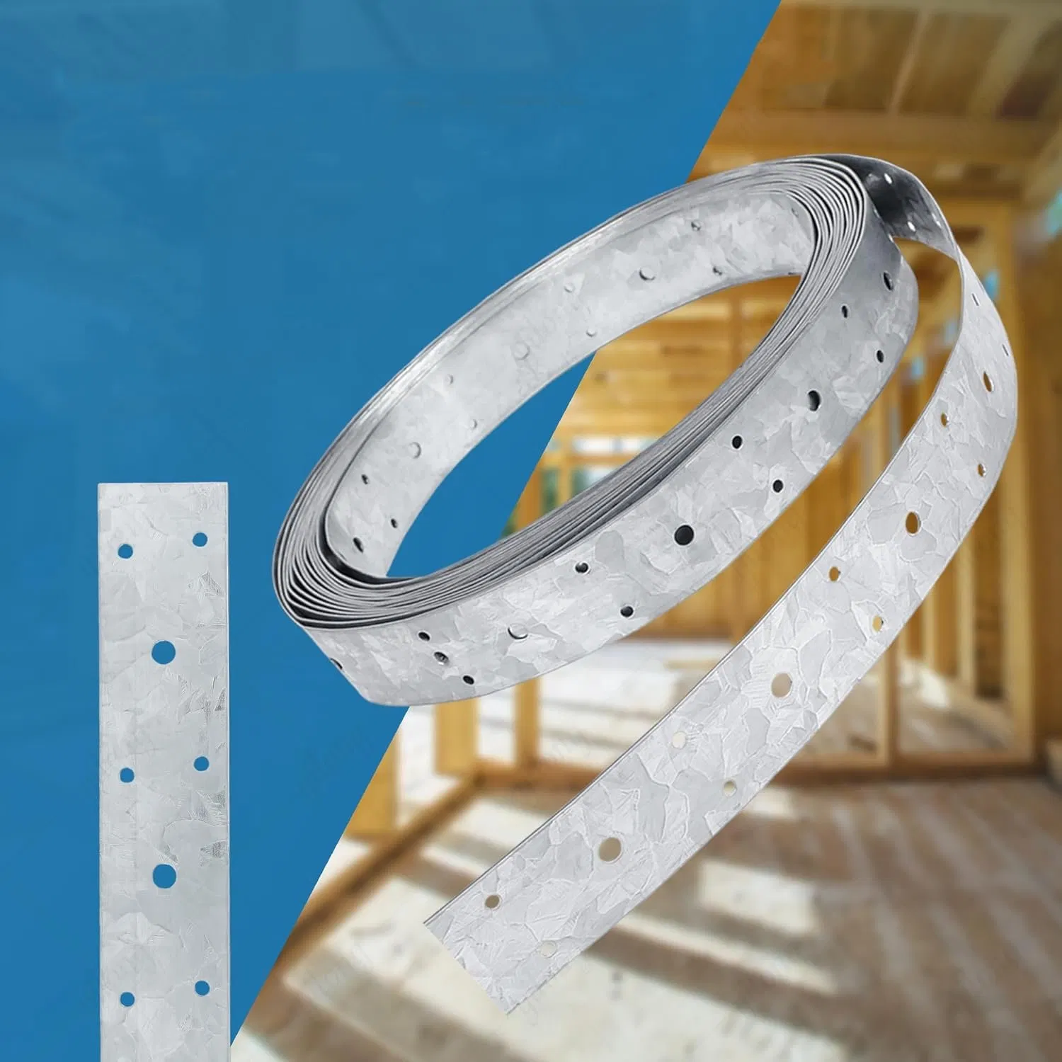 Duty Galvanized Strap for Wooden Building Connections and Structural Bracing Solutions