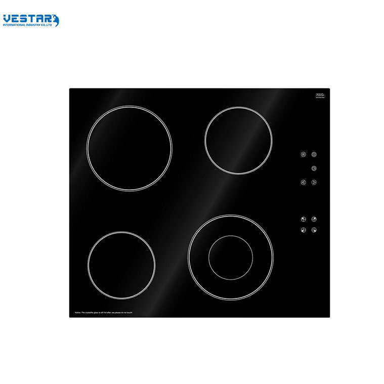 Black Glass Ffd Four Burner Built in Induction Hob Cooker