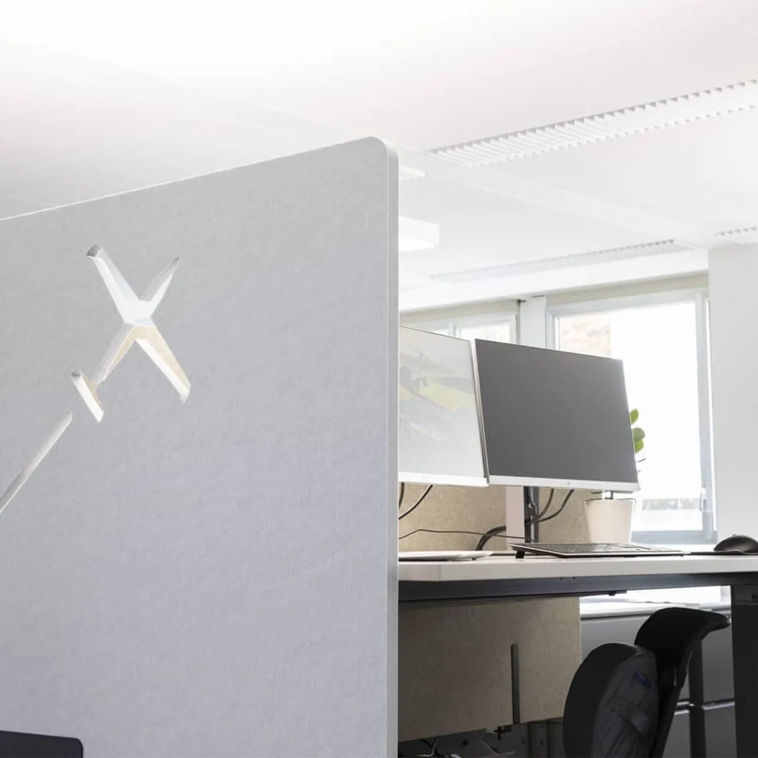 High Density 100% Polyester Pet Felt Acoustic Panel Soundproof Office Desk Divider Privacy Screen