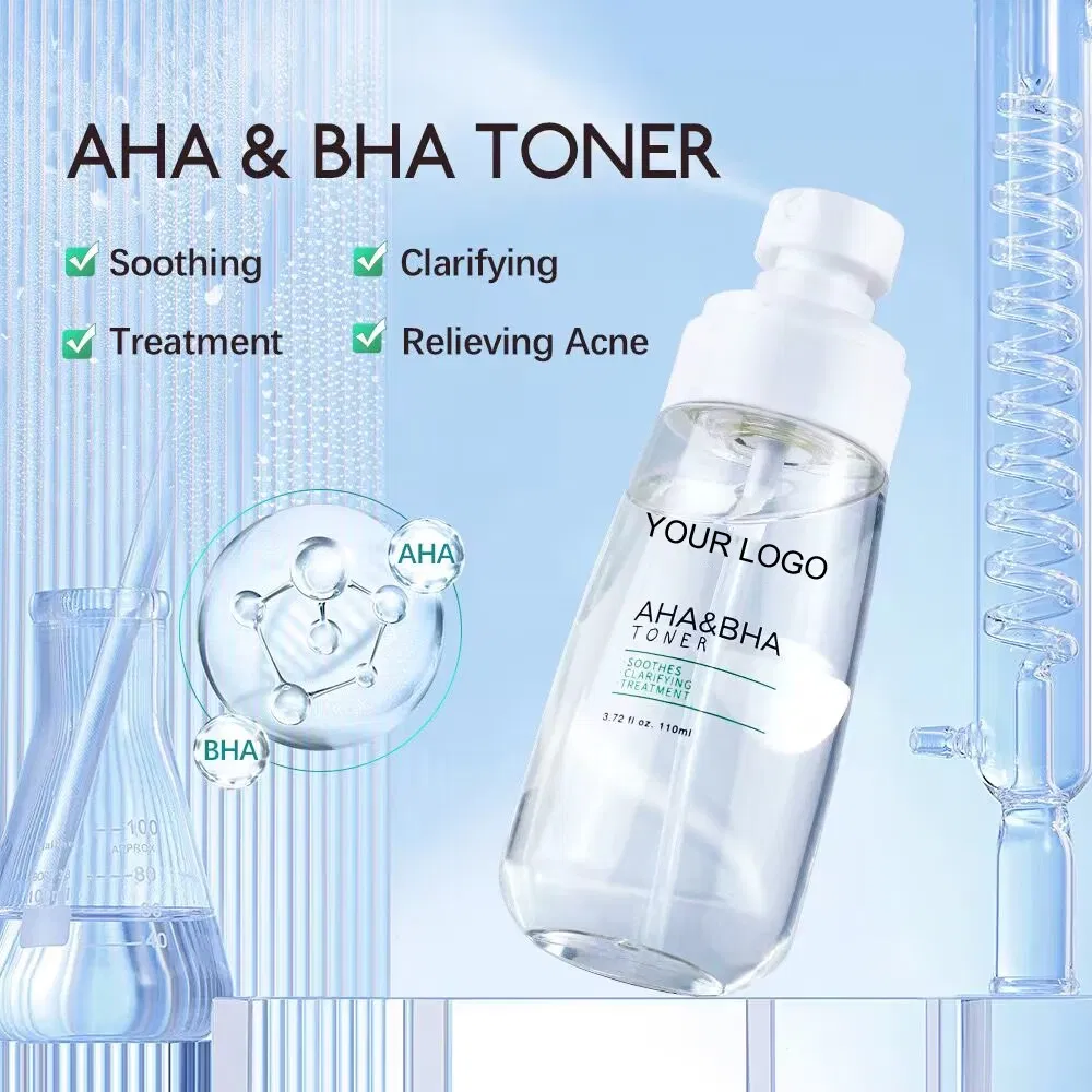 Natural Organic Soothes Clarifying Treatment Aha & BHA Water Facial Mist Hydrating Skin Care Face Toner Spray