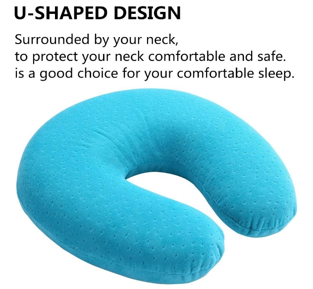 U Shaped Memory Foam Pillow Neck Head Cushion Pillow Support Rest Outdoors Car Office Home Travel Pillow Cushion