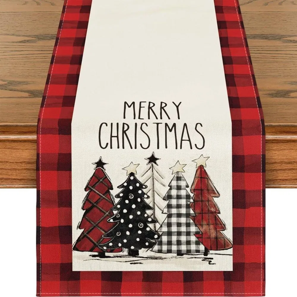 Custom Printed American Country Simple Coffee Table Runner for Home Woven