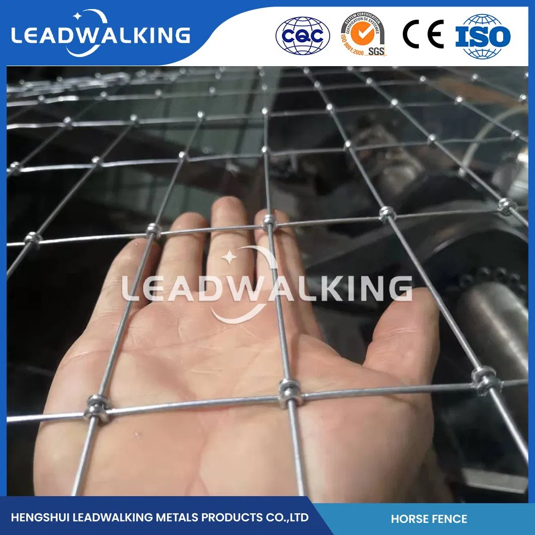 Leadwalking Wholesale Galvanized Corral Cattle Fence Panels Manufacturers Knoted Wire Mesh Fence Safety Wire Fencing for Field Farm Horses