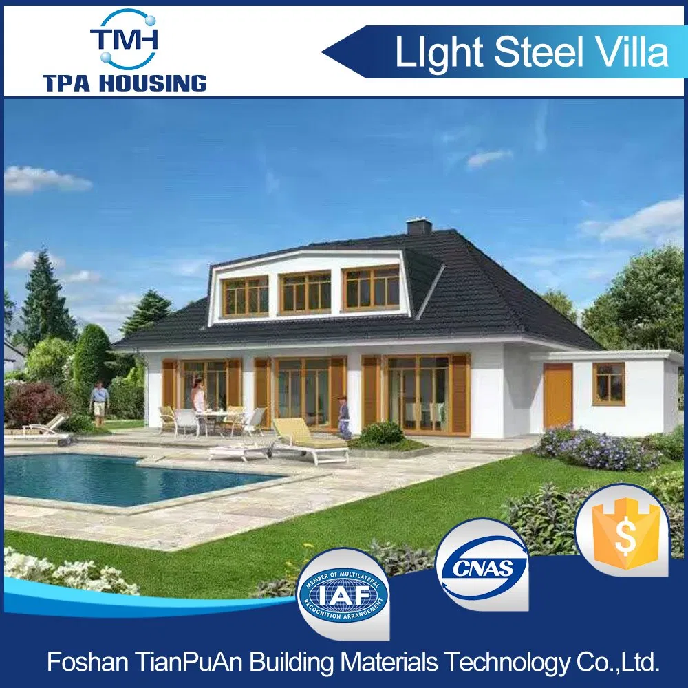 Duplex Luxury Prefabricated House with Garage for Private Living
