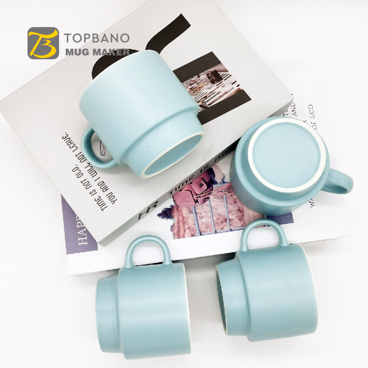 240ml Stackable Coffee Mug Wholesale Ceramic Fine Porcelain Mug Cup