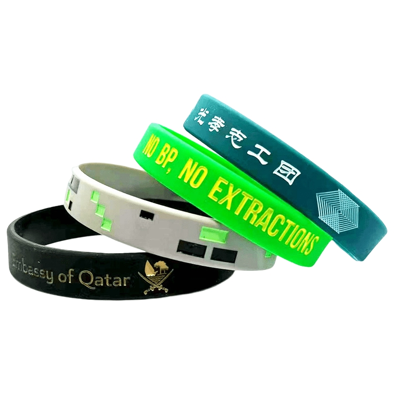 Manufacturers Custom Silicone Bracelet, Custom Logo Printing, Concave and Convex Lettering Custom Simple Luminous Sports Wristband