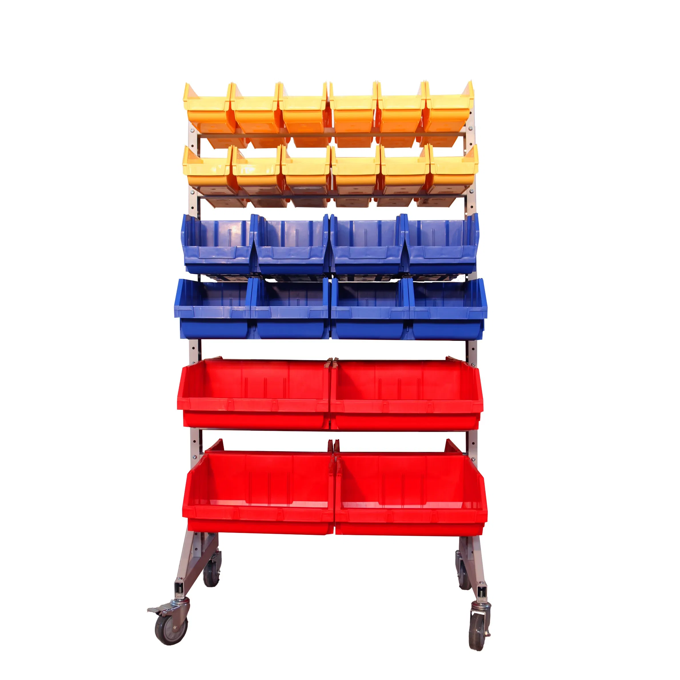 EU Standard Angle Steel Metal Warehouse Rack with Rails