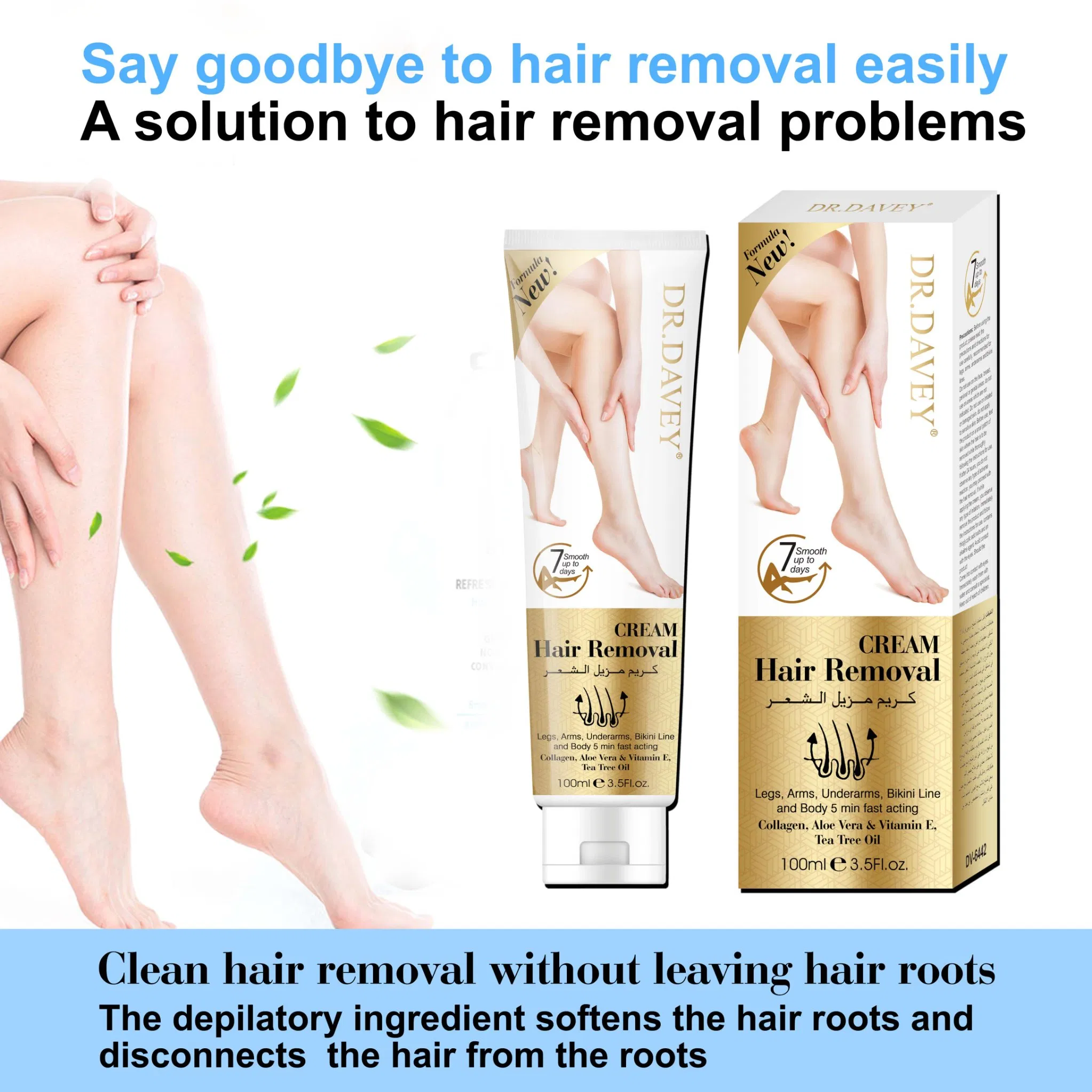 Dr. Davey Whitening Smoothing Gentle Mindful Hair Removal Cream for Men and Women