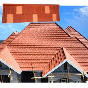 Factory Cheap Price Waterproof Shingle Type Stone Coated Metal Roof Tile