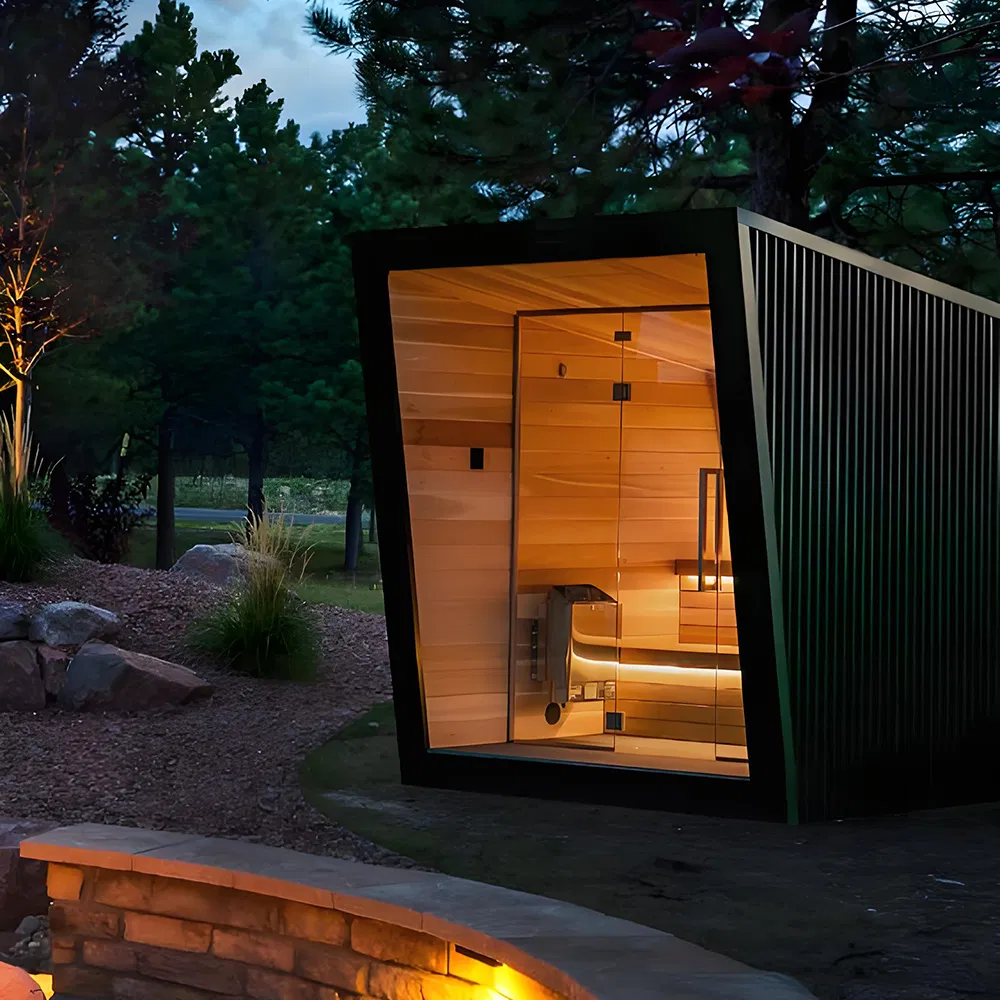 Элитная уличная инфракрасная сауна квадратной формы