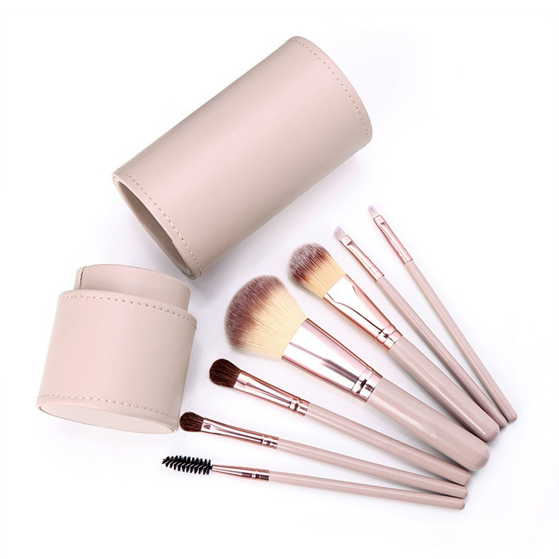 Wholesale Customization Logo Brush Eye Shadow Blush Makeup Brush Set with PU Brush Bucket