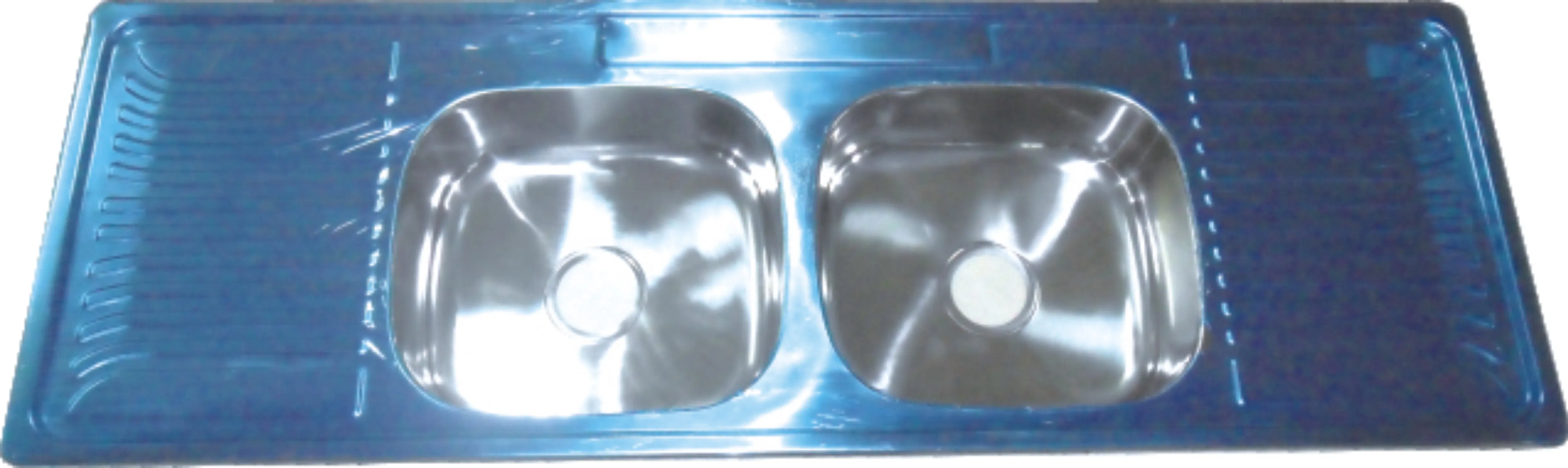 Stainless Steel Sinks Kitchen Deep Washing Basin, Water Double Bowl with Cutting Board K-12050