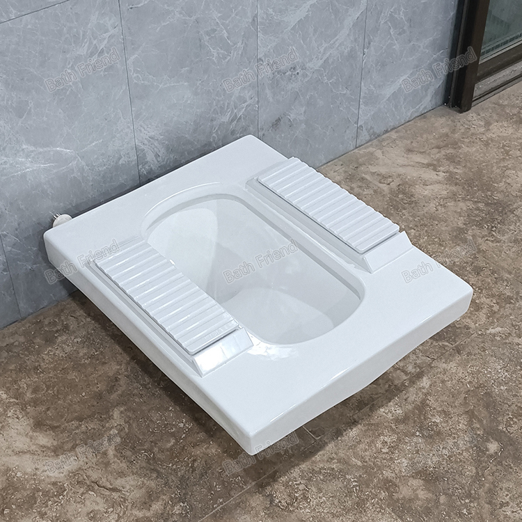 Brand New Automatic Flushing Wc Squatting Pan Wc Bathroom Ceramic Tankless Squat Toilet