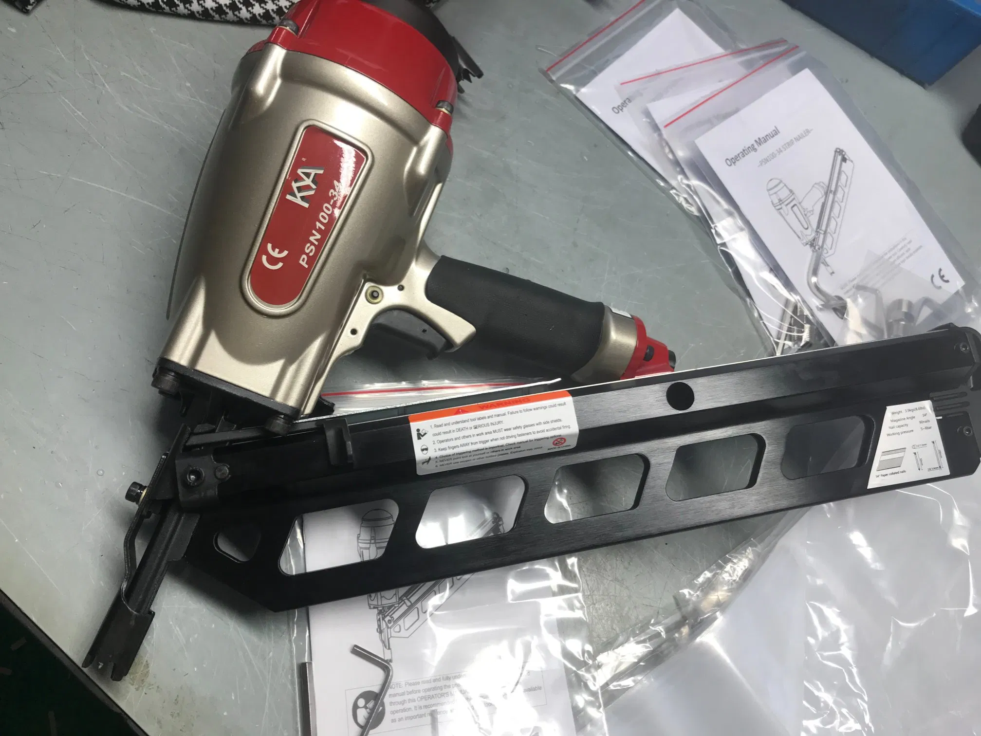 Пневматический гвоздезабиватель KYA PSN100-34 (34°)