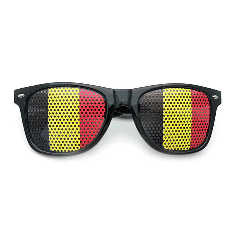 Factory Direct Sale Custom Logo Plastic France Flag Multi-Color Frame Football Fan Sunglasses