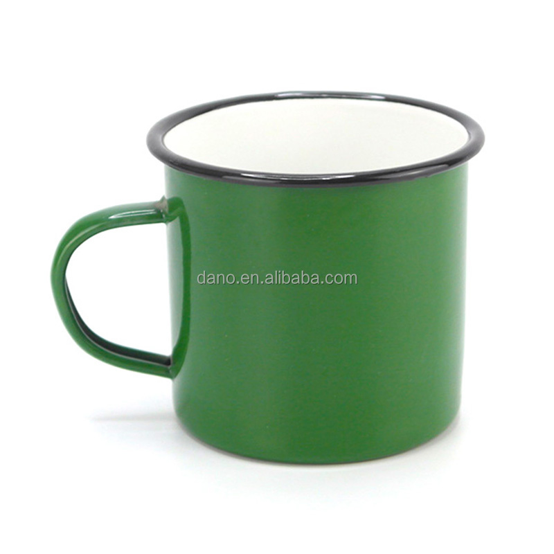Popular Custom Mug Sublimation Logo Printed Sublimation Enamel Mug Set Camping White Coffee Enamel Cup Mug for Printing