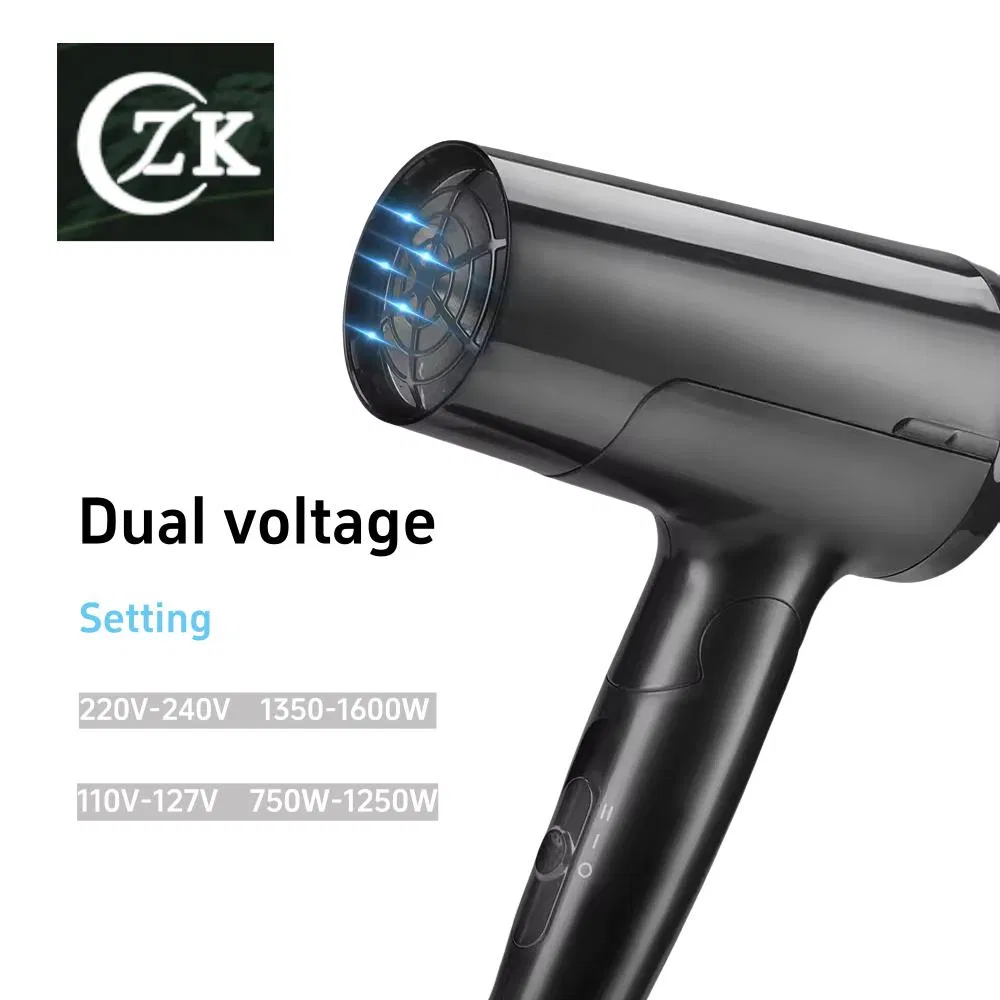Medium Size Home-Use Negative Ion Dual Voltage DC Motor 1600W Hair Dryer