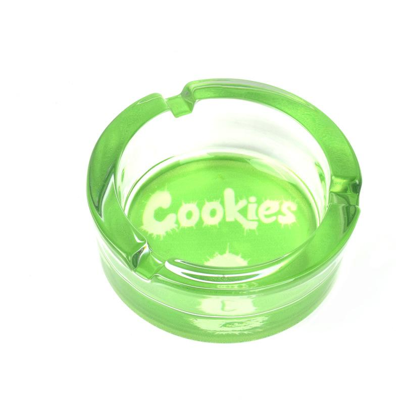2021 Factory Classic Cookies Leave Glass Designer Windproof Smoking Ashtray Cigar Round Ash Tray