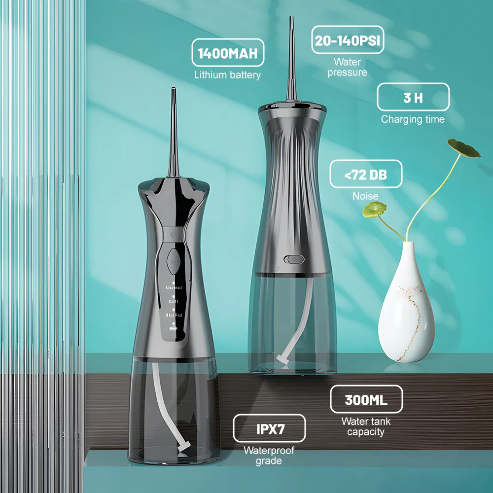 Customize 300ml Professional Cordless Dental Irrigator Brace Gum Care Pick Water Flosser Portable Oral Irrigator