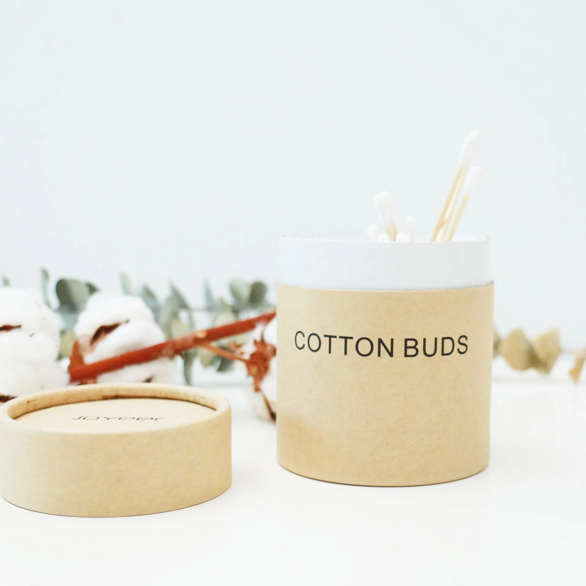 Bamboo Cotton Buds Plastic-Free Product & Packaging 100% Biodegradable Cotton Swabs 200 Units