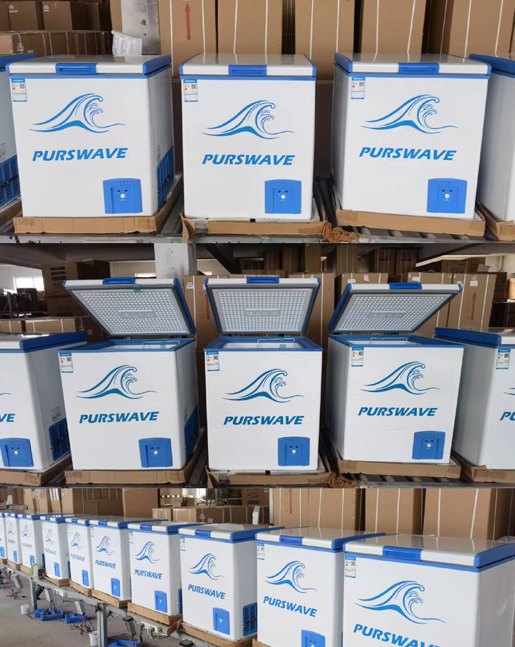 Purswave Bdbc-358 12V24V DC Solar Chest Freezer Solar Powered Refrigerators Deep Freezer Boat Freezer Truck Freezer Battery Freezer