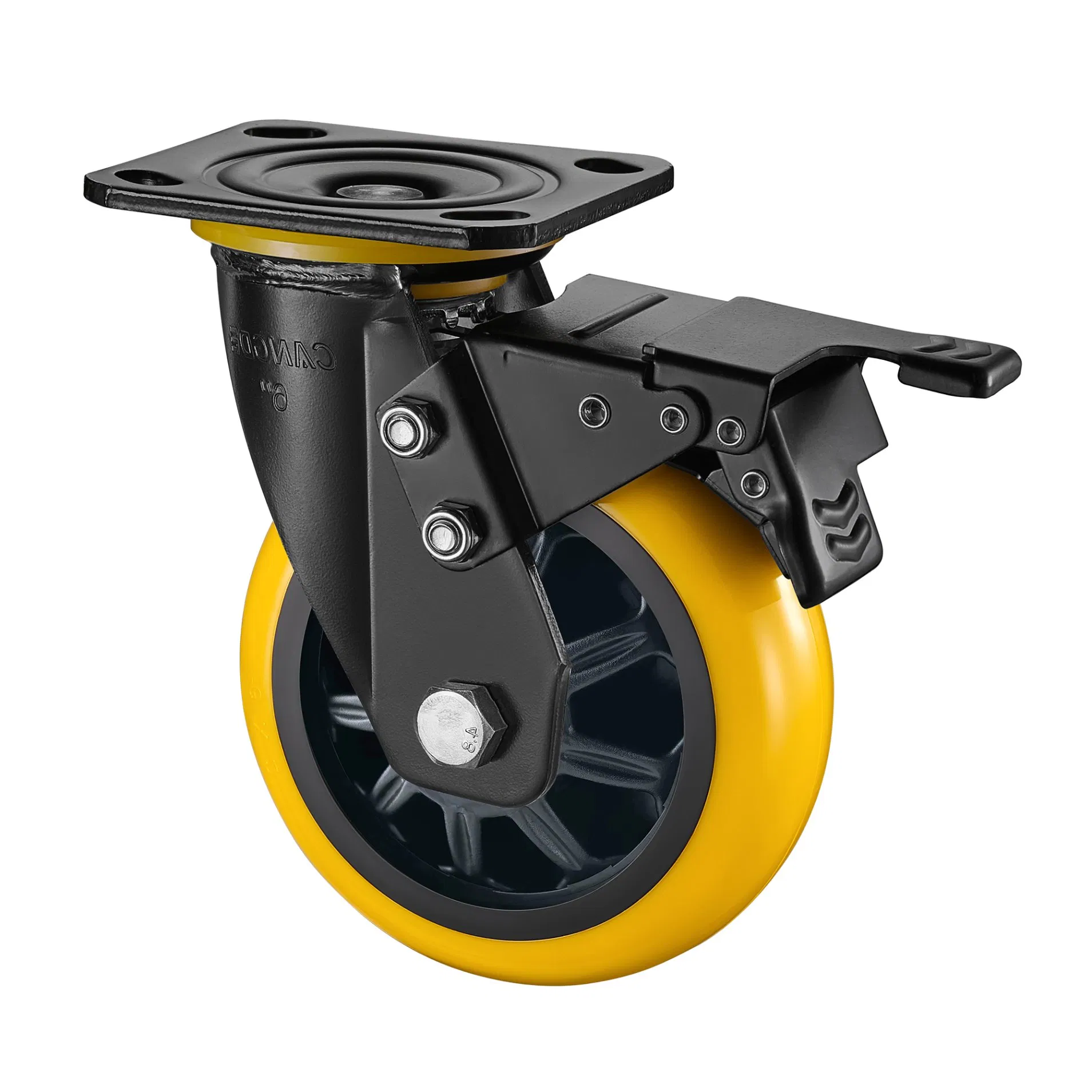 Industrial Polyurethane Casters 100-200mm Diameter 50mm Wheel Width Silent & Durable