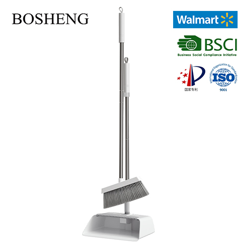 2024 Hot Cleaning Broom and Dustpan Set Foldable Dustpan Head Save Space