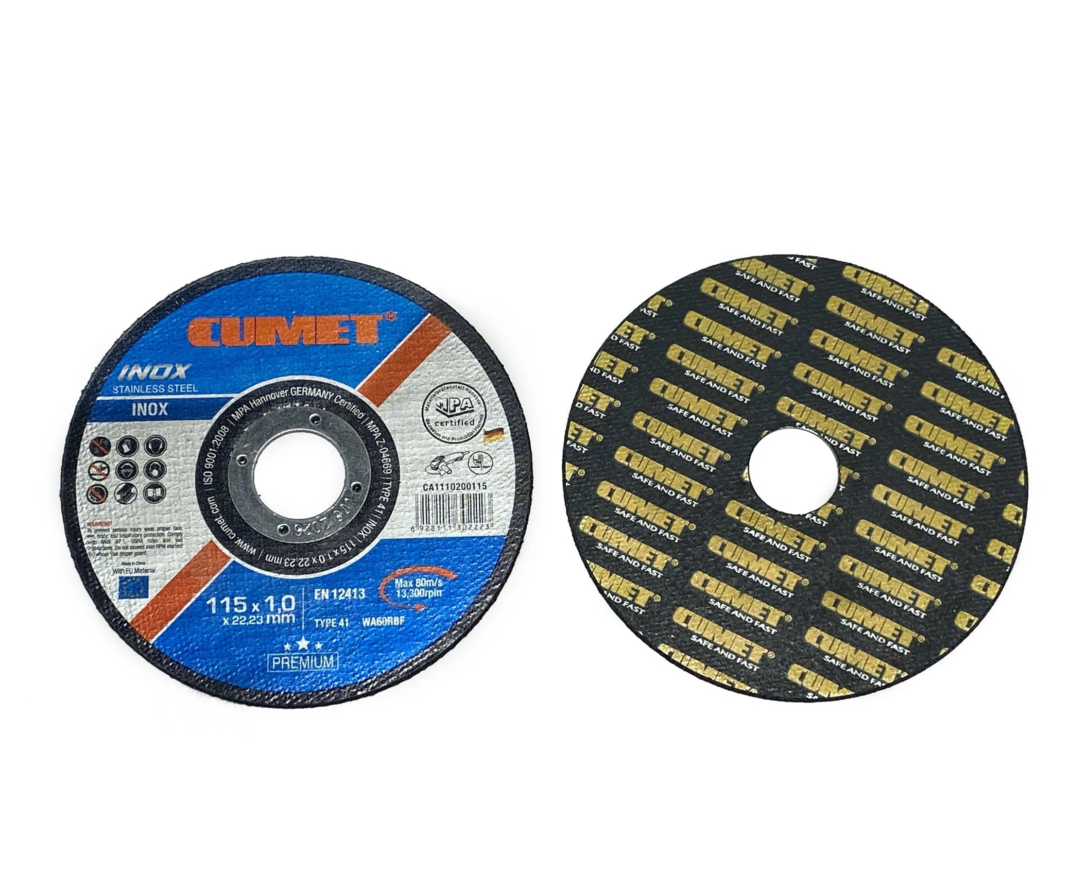 Cumet 4.5” 115mm Cutting Wheel for Metal and Inox