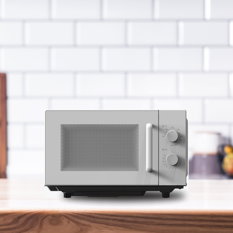 White and Aesthetically Pleasing Countertop Microwave Oven Suitable for Daily Use