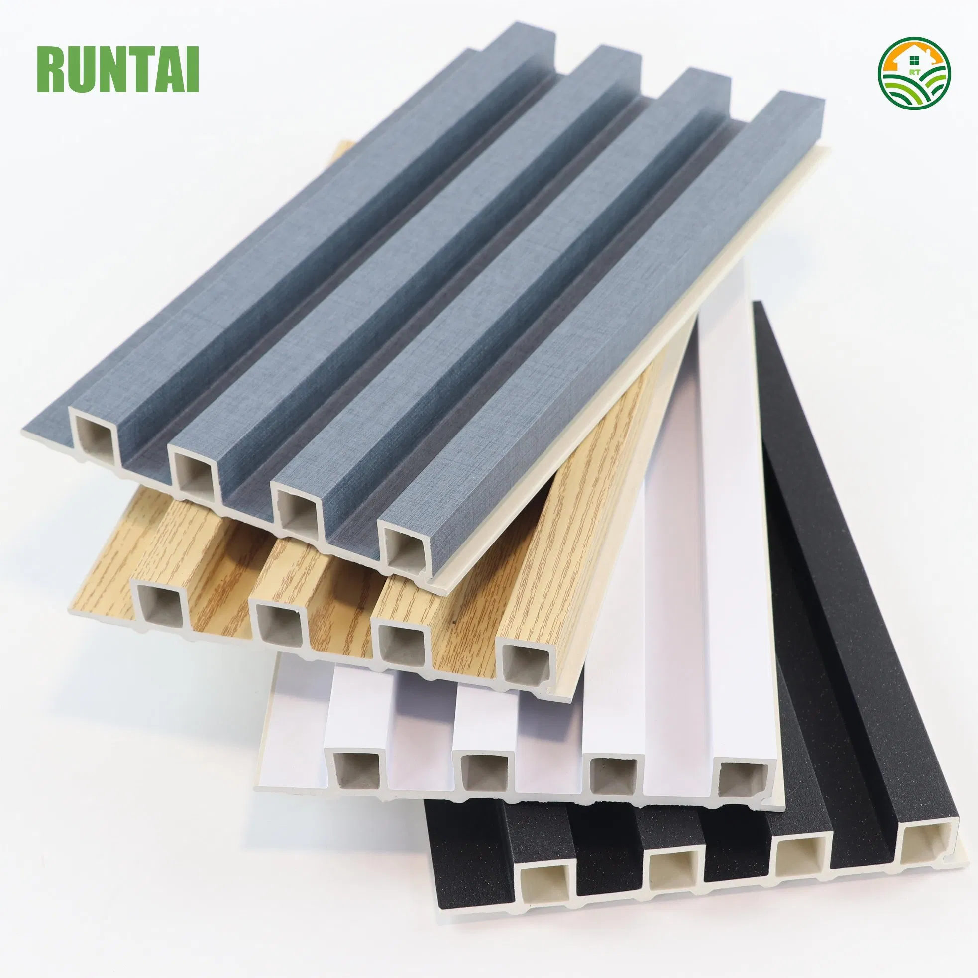 Decorative WPC 3D Fluted Wall Panel for Inteiror Wooden Louver PVC Panel 160X24mm