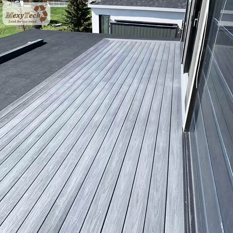 Extruded Anti-Slip Color Mix WPC Decking for Outdoor