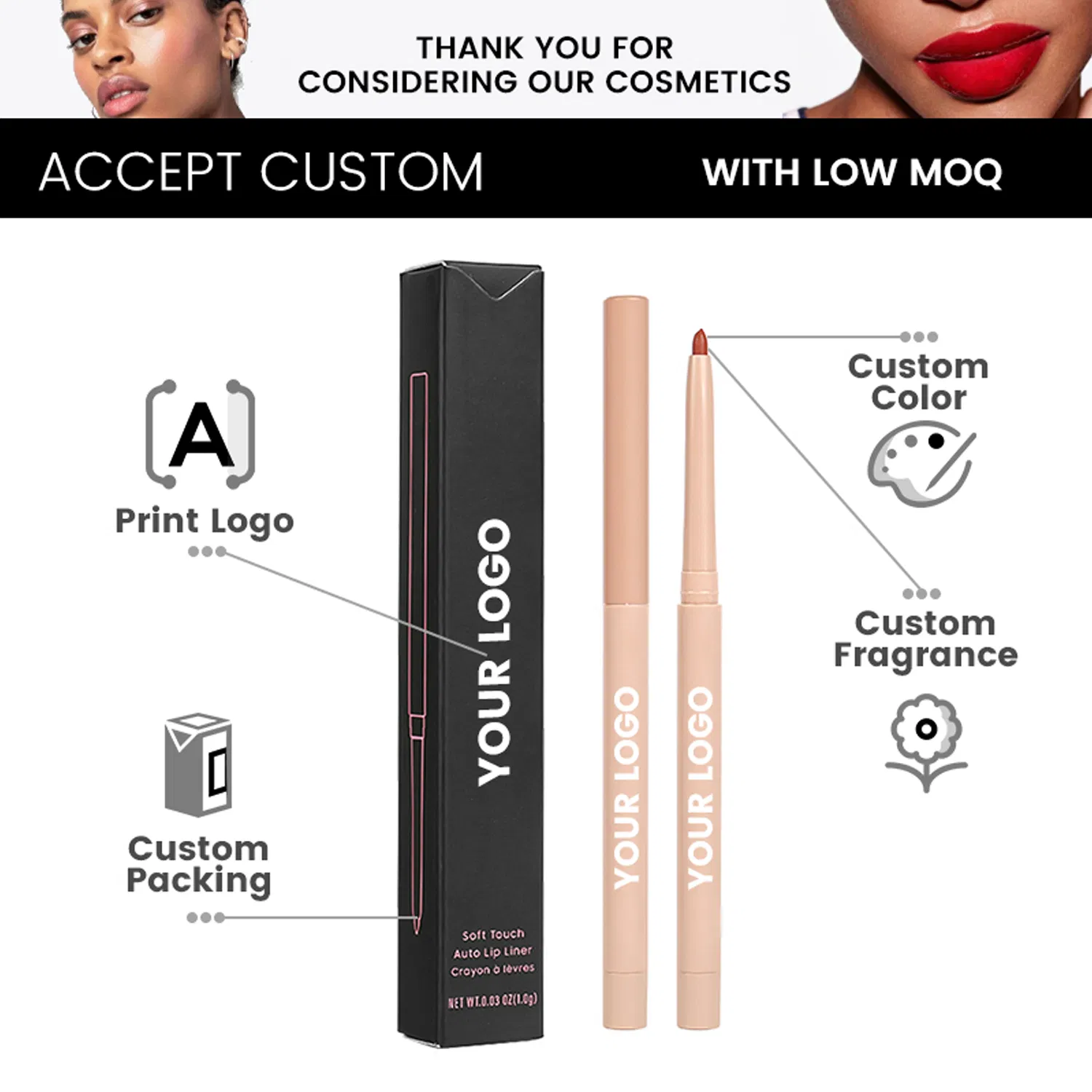 OEM/ODM Hot Sale Factory Waterproof Lip Liner for Lips